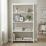 Sloane White Bookcase, 4 Fixed Shelves from Homelegance - Luna Furniture