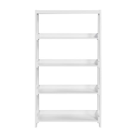 Sloane White Bookcase, 4 Fixed Shelves from Homelegance - Luna Furniture