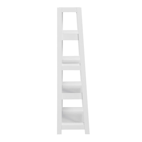 Sloane White Bookcase, 4 Fixed Shelves from Homelegance - Luna Furniture