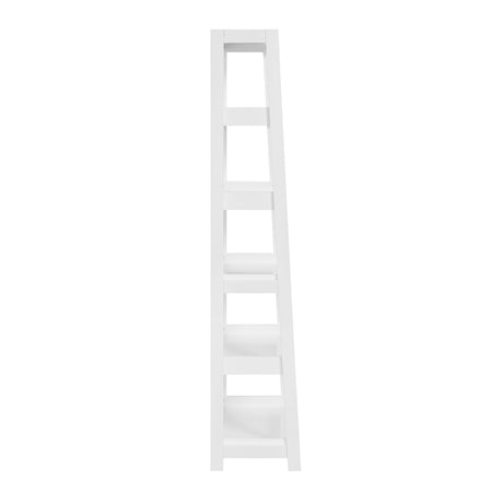 Sloane White Bookcase, 5 Fixed Shelves from Homelegance - Luna Furniture