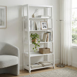 Sloane White Bookcase, 5 Fixed Shelves from Homelegance - Luna Furniture