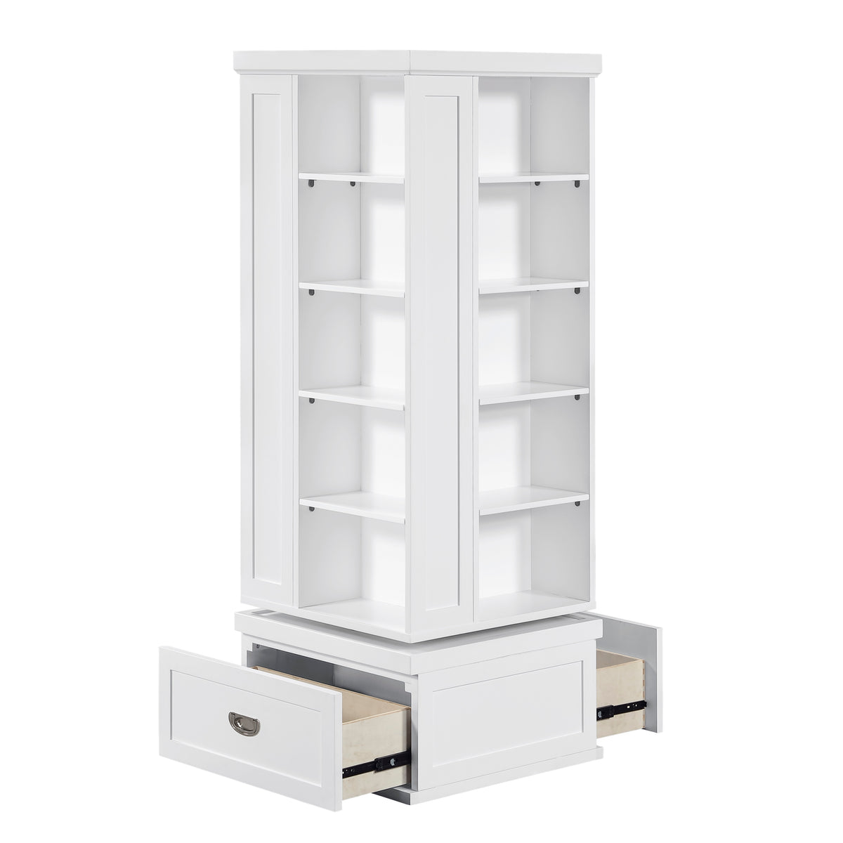Sloane White Swivel Bookcase from Homelegance - Luna Furniture