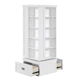 Sloane White Swivel Bookcase from Homelegance - Luna Furniture