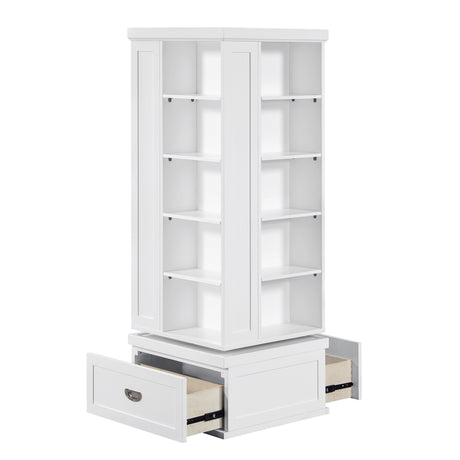 Sloane White Swivel Bookcase from Homelegance - Luna Furniture