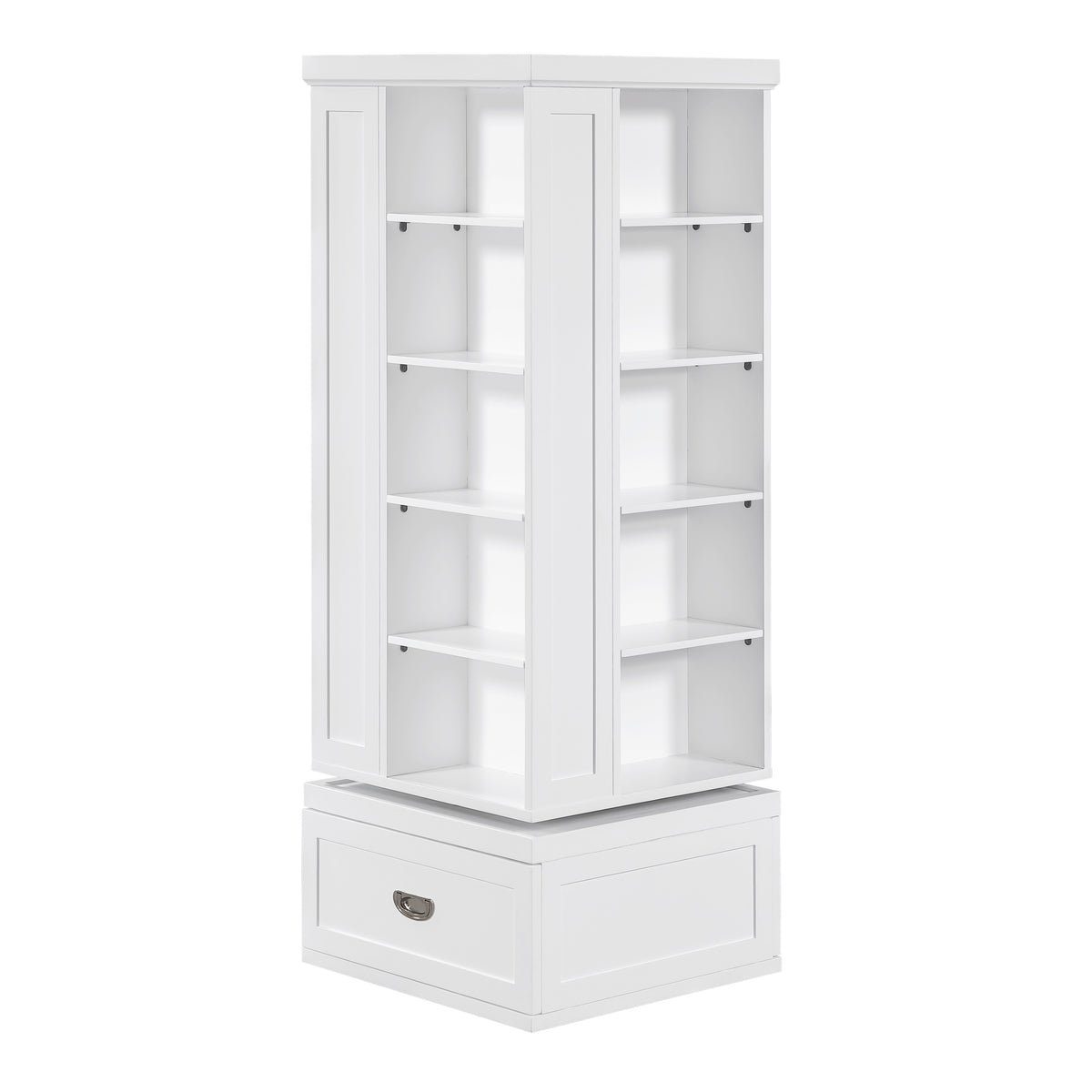 Sloane White Swivel Bookcase from Homelegance - Luna Furniture