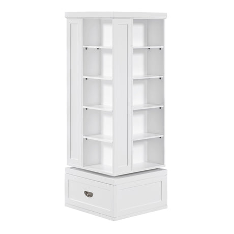 Sloane White Swivel Bookcase from Homelegance - Luna Furniture