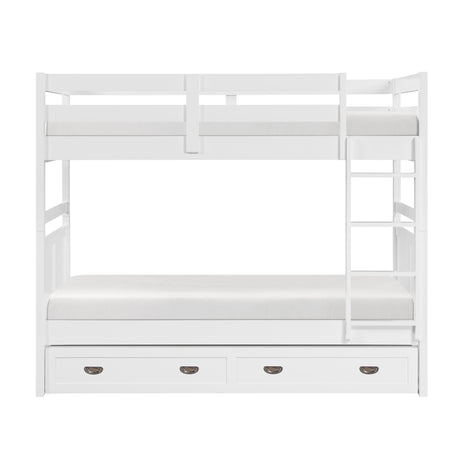 Sloane White Bookcase, 3 Fixed Shelves from Homelegance - Luna Furniture