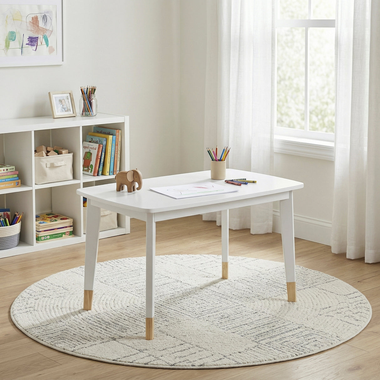 Sloane White 5-Piece Pack Children Table and Chairs Set from Homelegance - Luna Furniture