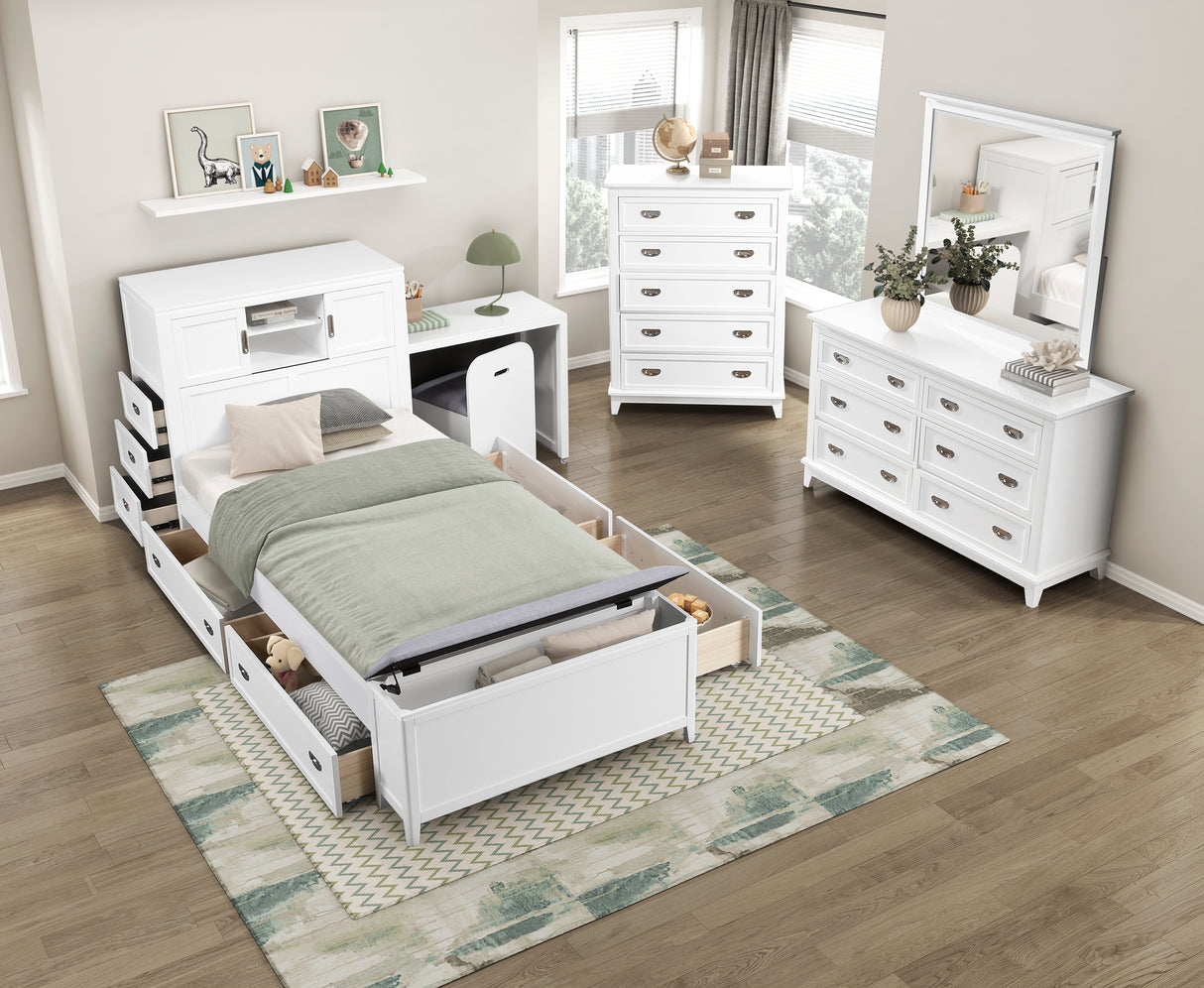 Sloane White 5-Piece Pack Children Table and Chairs Set
