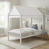 Sloane White Twin Canopy Platform Bed from Homelegance - Luna Furniture