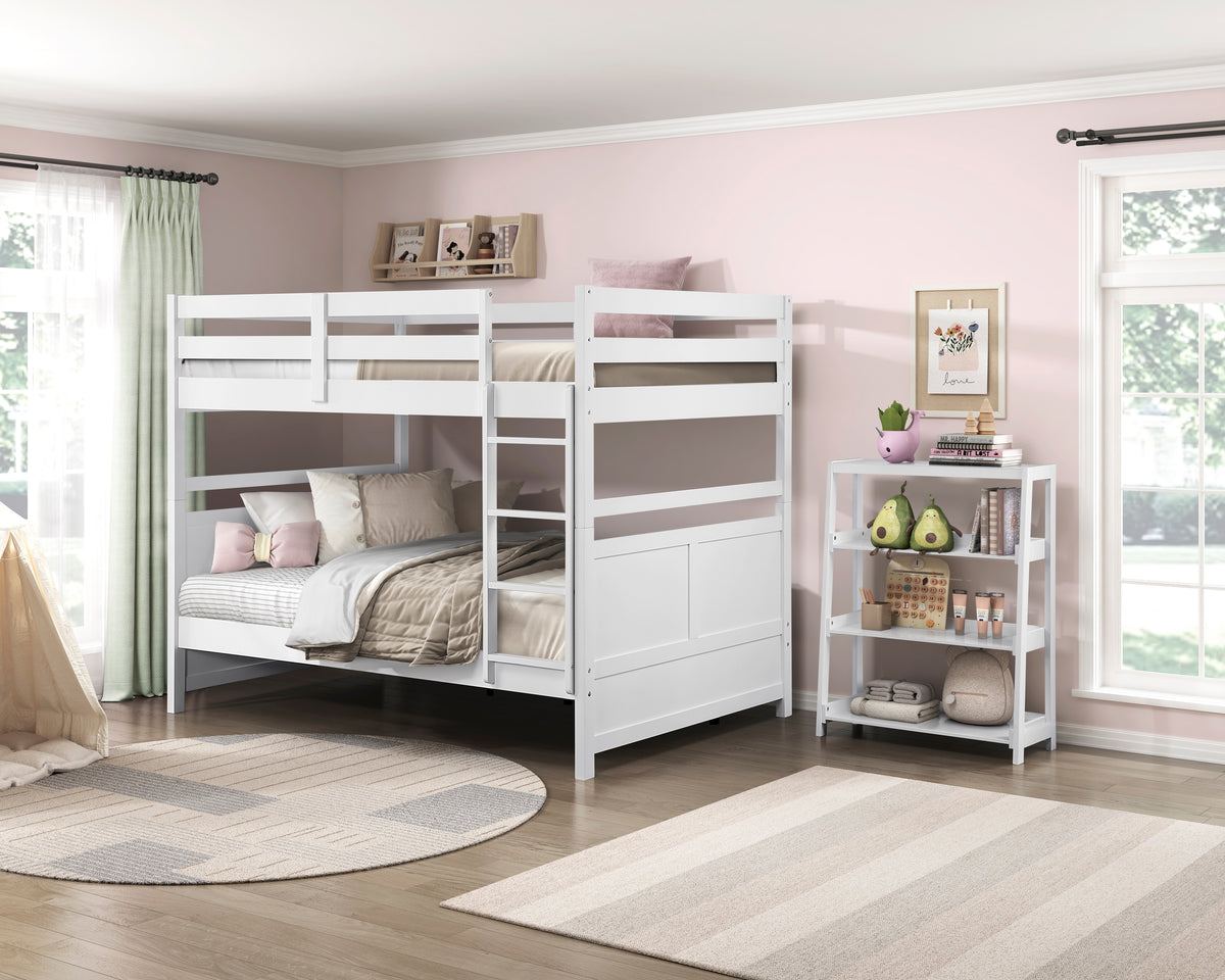 Sloane White Twin/Twin Bunk Bed from Homelegance - Luna Furniture