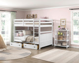 Sloane White Twin/Twin Bunk Bed from Homelegance - Luna Furniture
