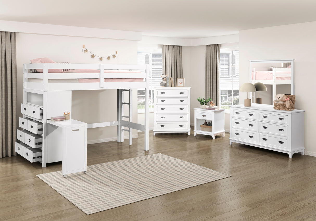 Sloane White 5-Piece Pack Children Table and Chairs Set