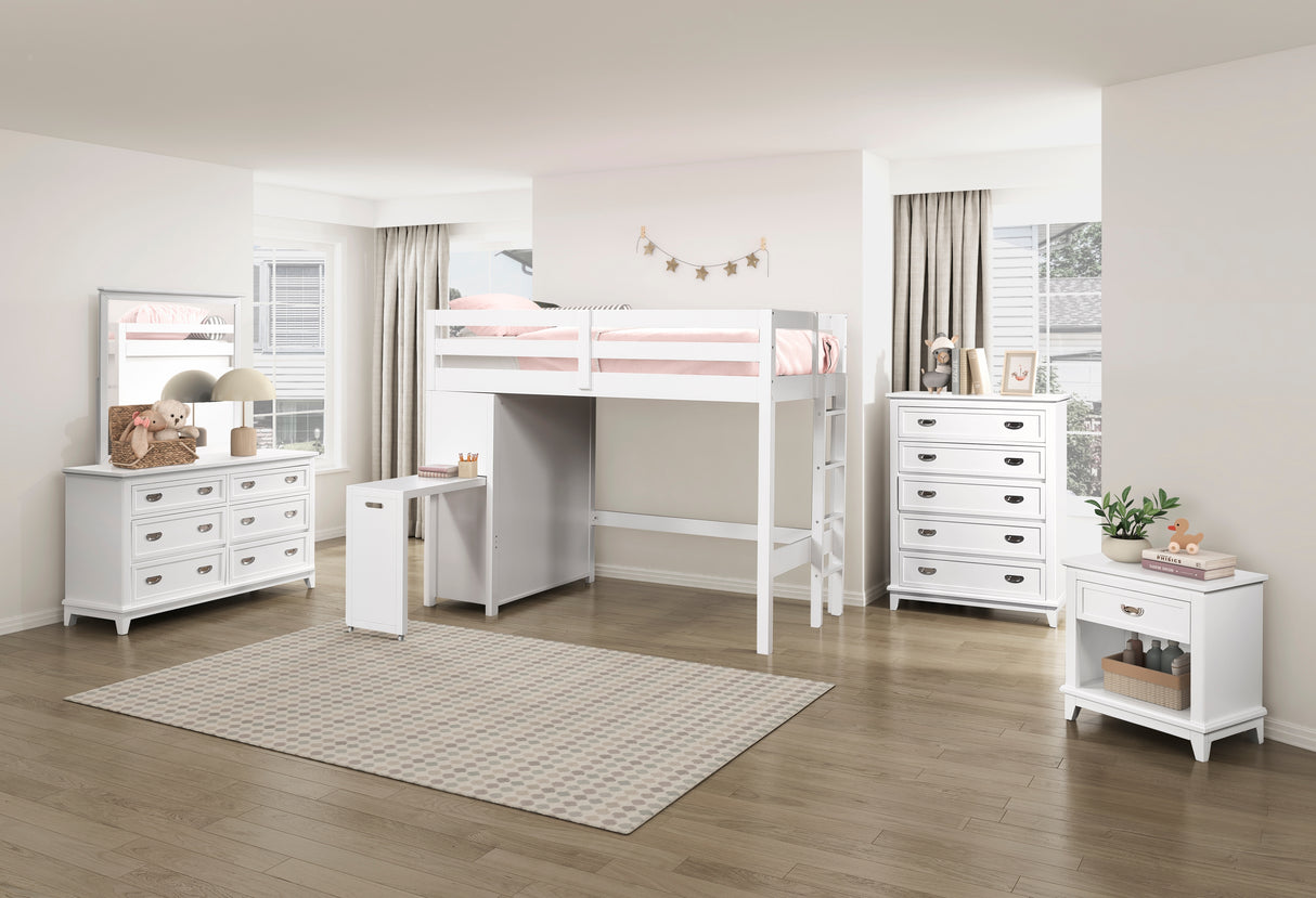 Sloane White 5-Piece Pack Children Table and Chairs Set