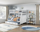 Sloane White Bookcase, 3 Fixed Shelves from Homelegance - Luna Furniture