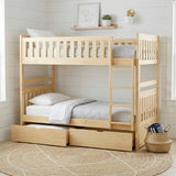 Bartly Pine Twin/Twin Bunk Bed with Storage Boxes from Homelegance - Luna Furniture
