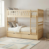 Bartly Pine Twin/Twin Bunk Bed with Storage Boxes from Homelegance - Luna Furniture