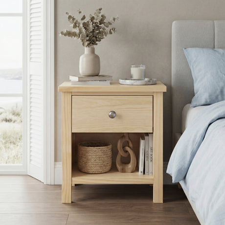 Bartly Pine Nightstand from Homelegance - Luna Furniture