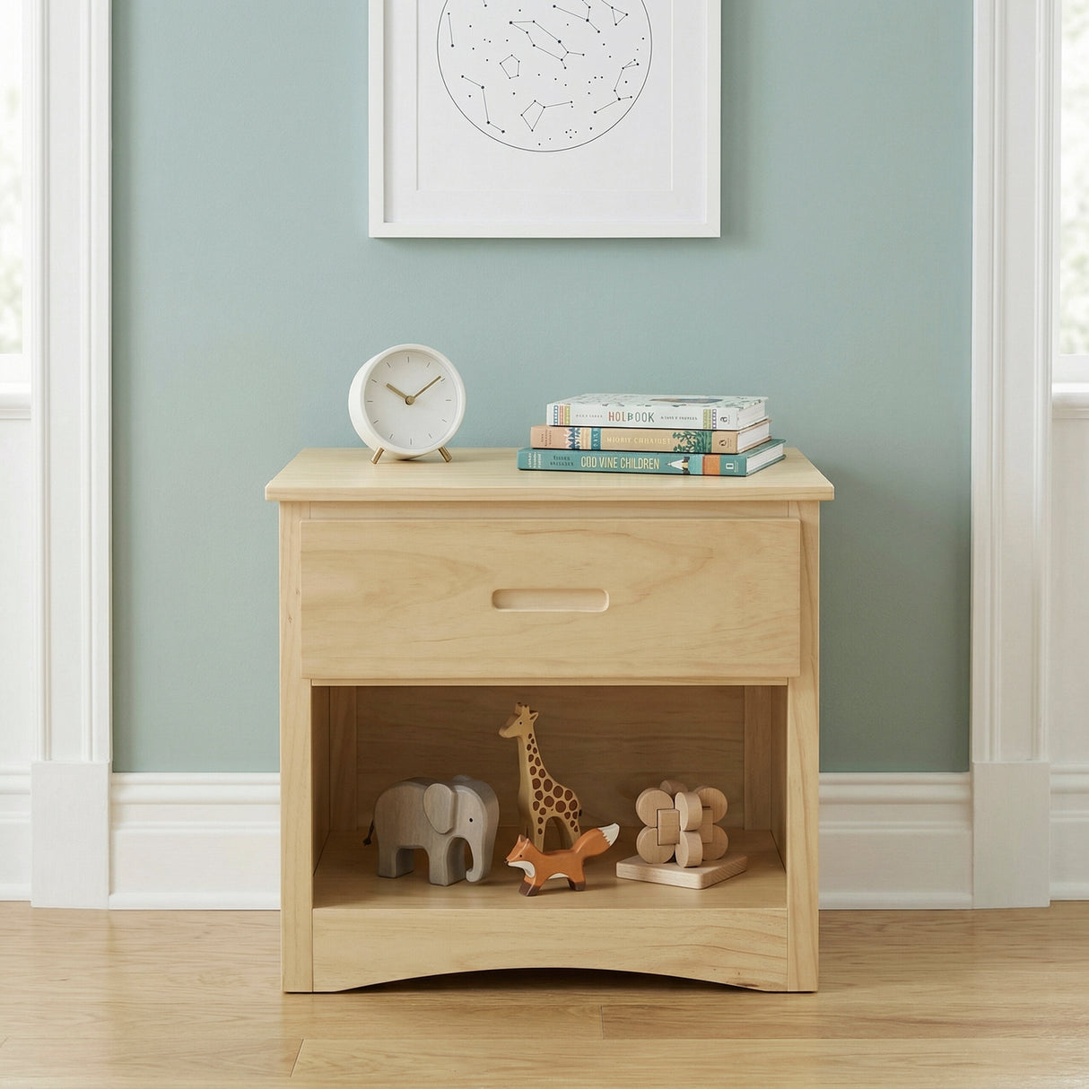 Bartly Pine Nightstand from Homelegance - Luna Furniture