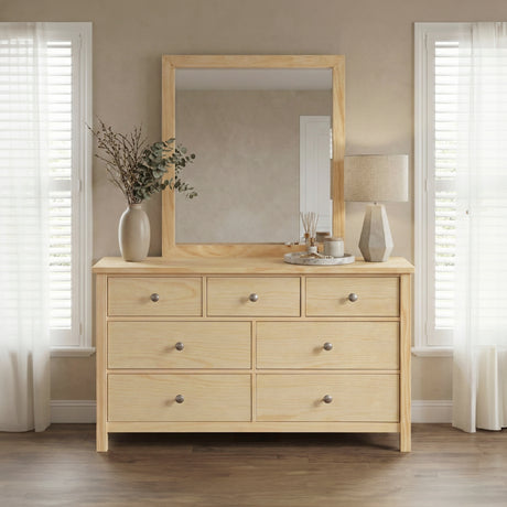 Bartly Natural Wide Dresser Mirror (Mirror Only) from Homelegance - Luna Furniture