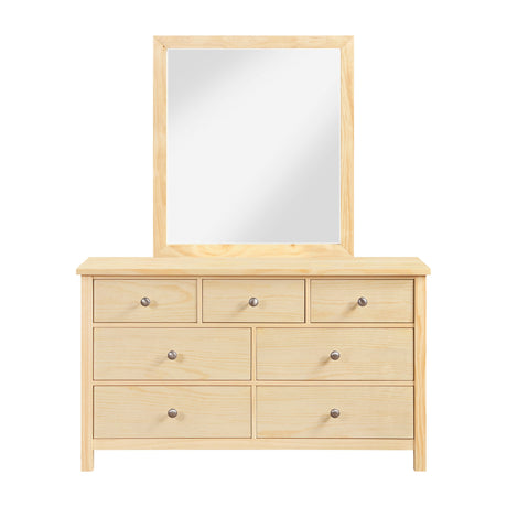 Bartly Natural Wide Dresser Mirror (Mirror Only) from Homelegance - Luna Furniture