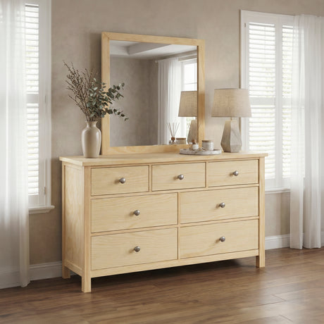 Bartly Pine Mirror (Mirror Only) from Homelegance - Luna Furniture