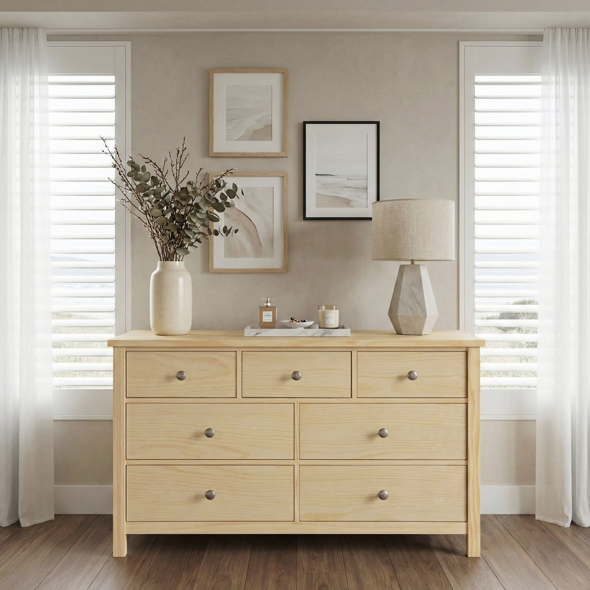 Bartly Pine Mirror (Mirror Only) from Homelegance - Luna Furniture
