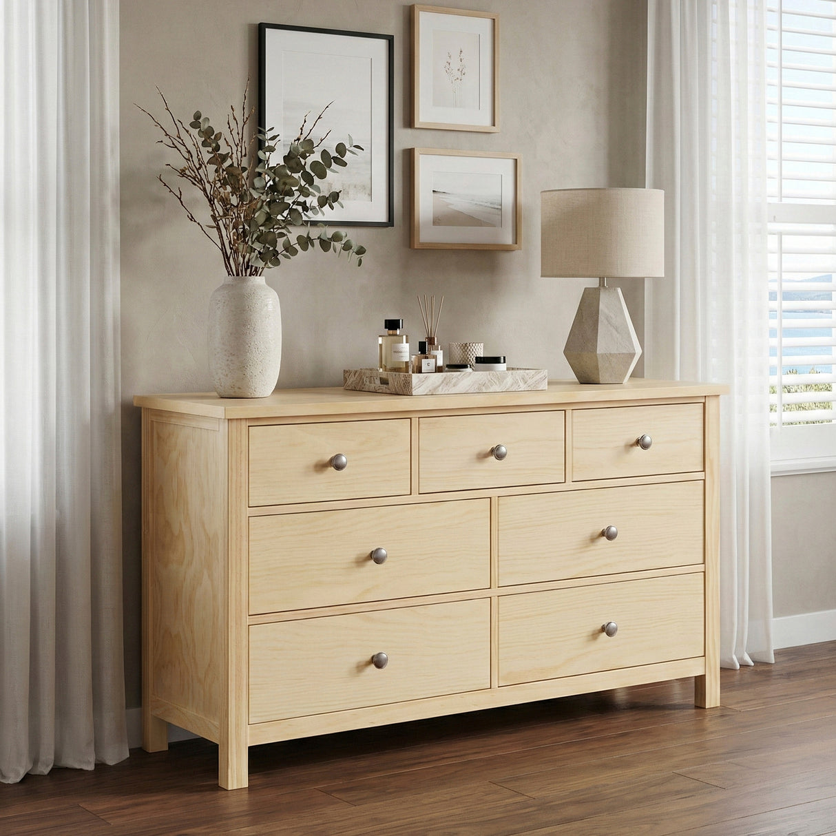 Bartly Pine Mirror (Mirror Only) from Homelegance - Luna Furniture
