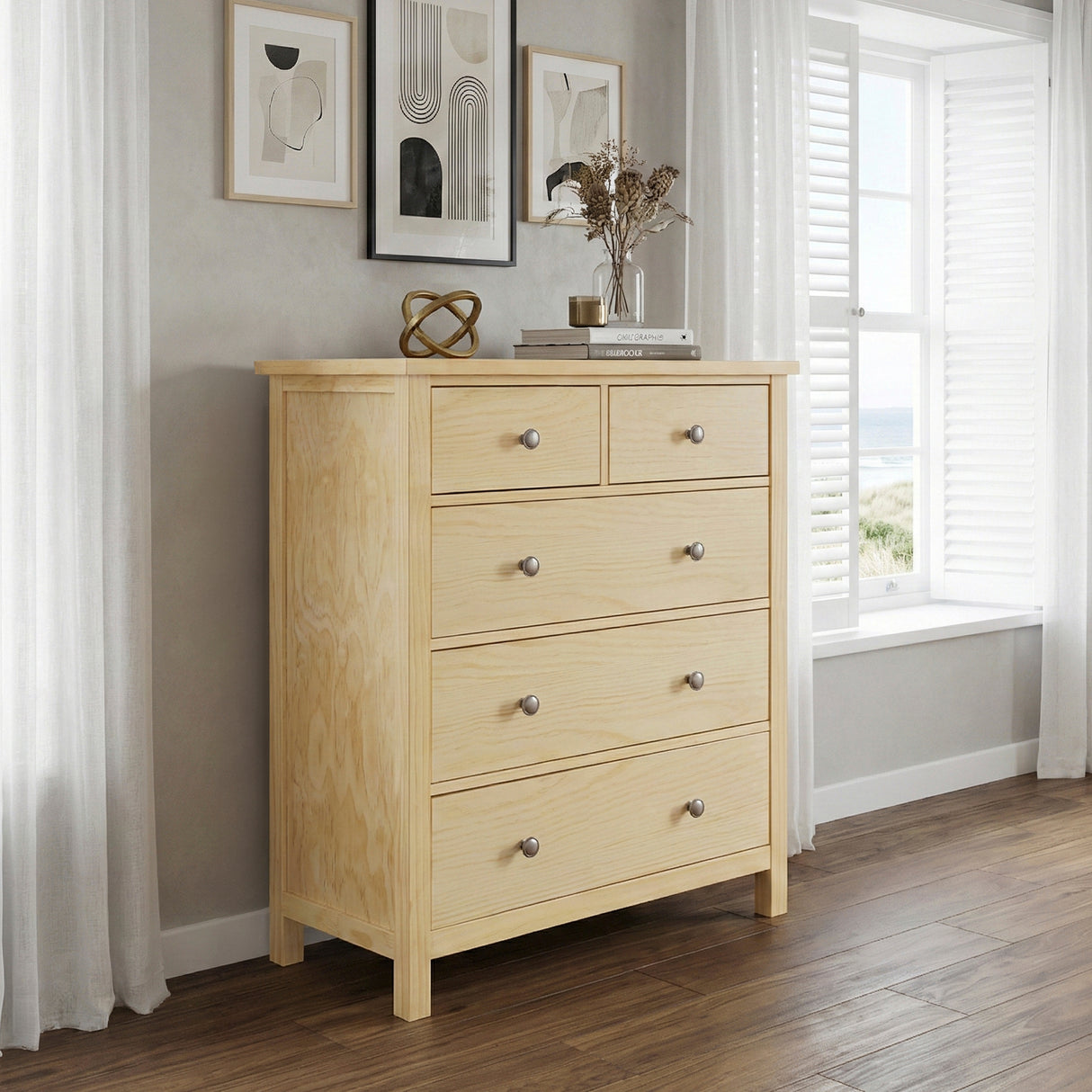 Bartly Pine Mirror (Mirror Only) from Homelegance - Luna Furniture