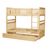 Bartly Pine Twin/Twin Bunk Bed with Twin Trundle from Homelegance - Luna Furniture
