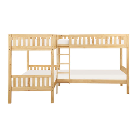 Bartly Pine Corner Bunk Bed from Homelegance - Luna Furniture