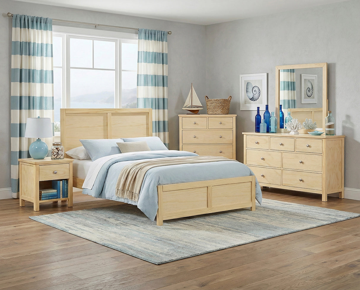 Bartly Natural Pine Full Platform Bed from Homelegance - Luna Furniture