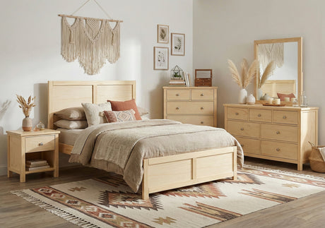 Bartly Natural Pine Full Platform Bed from Homelegance - Luna Furniture
