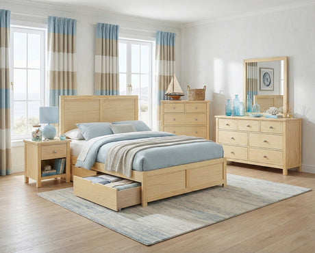 Bartly Natural Pine Full Platform Bed from Homelegance - Luna Furniture
