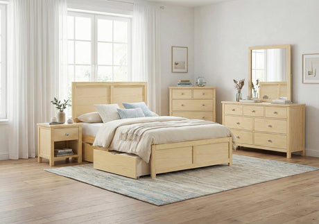 Bartly Natural Pine Full Platform Bed from Homelegance - Luna Furniture