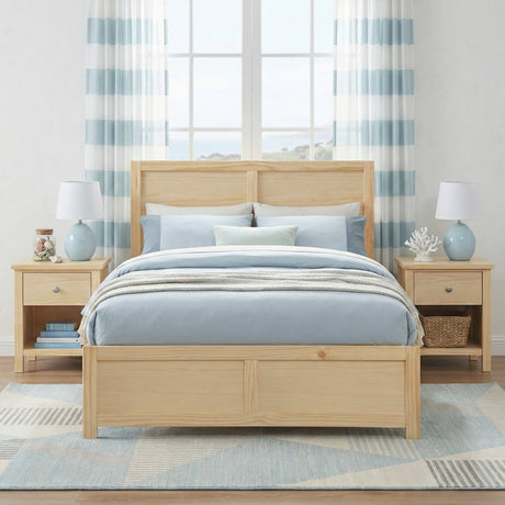 Bartly Natural Pine Full Platform Bed from Homelegance - Luna Furniture
