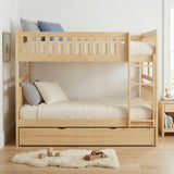 Bartly Pine Full/Full Bunk Bed with Twin Trundle from Homelegance - Luna Furniture