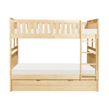 Bartly Pine Full/Full Bunk Bed with Twin Trundle from Homelegance - Luna Furniture