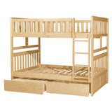 Bartly Pine Full/Full Bunk Bed with Storage Boxes from Homelegance - Luna Furniture