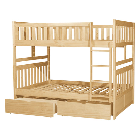 Bartly Pine Full/Full Bunk Bed from Homelegance - Luna Furniture