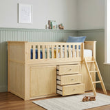 B2043LL-1*BC2DR (6) Low Loft Bunk with Bookcase and 2 Dressers from Homelegance - Luna Furniture