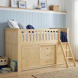 B2043LL-1*BC2DR (6) Low Loft Bunk with Bookcase and 2 Dressers from Homelegance - Luna Furniture