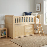 B2043LL-1*DR (4) Low Loft Bunk with Dresser from Homelegance - Luna Furniture