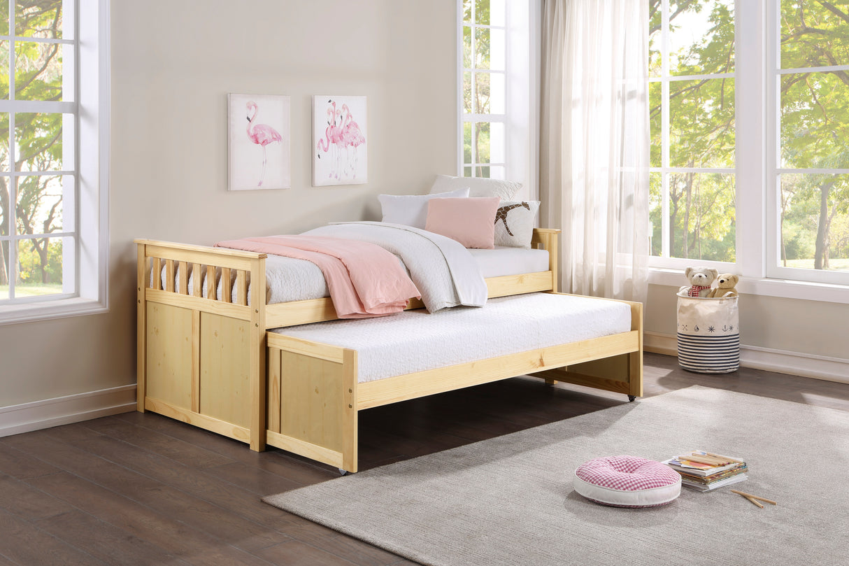 Bartly Pine Twin/Twin Bed from Homelegance - Luna Furniture