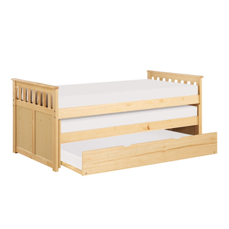 Bartly Pine Twin/Twin Bed with Twin Trundle from Homelegance - Luna Furniture