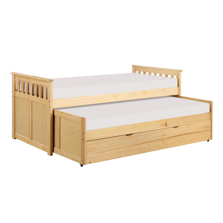 Bartly Pine Twin/Twin Bed with Twin Trundle from Homelegance - Luna Furniture