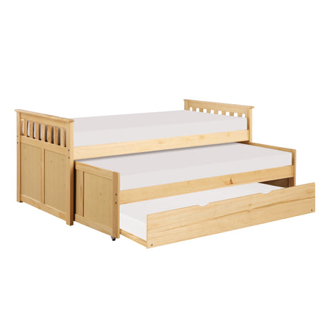 Bartly Pine Twin/Twin Bed with Twin Trundle from Homelegance - Luna Furniture