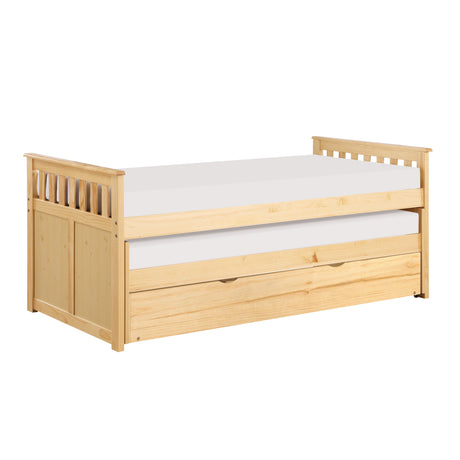 Bartly Pine Twin/Twin Bed with Twin Trundle from Homelegance - Luna Furniture