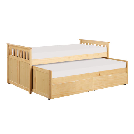 Bartly Pine Twin/Twin Bed with Storage Boxes from Homelegance - Luna Furniture