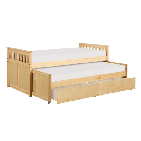 Bartly Pine Twin/Twin Bed with Storage Boxes from Homelegance - Luna Furniture